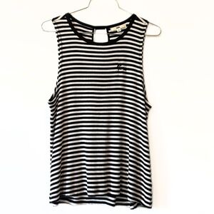 Vans Black & White Ribbed Tank Size M